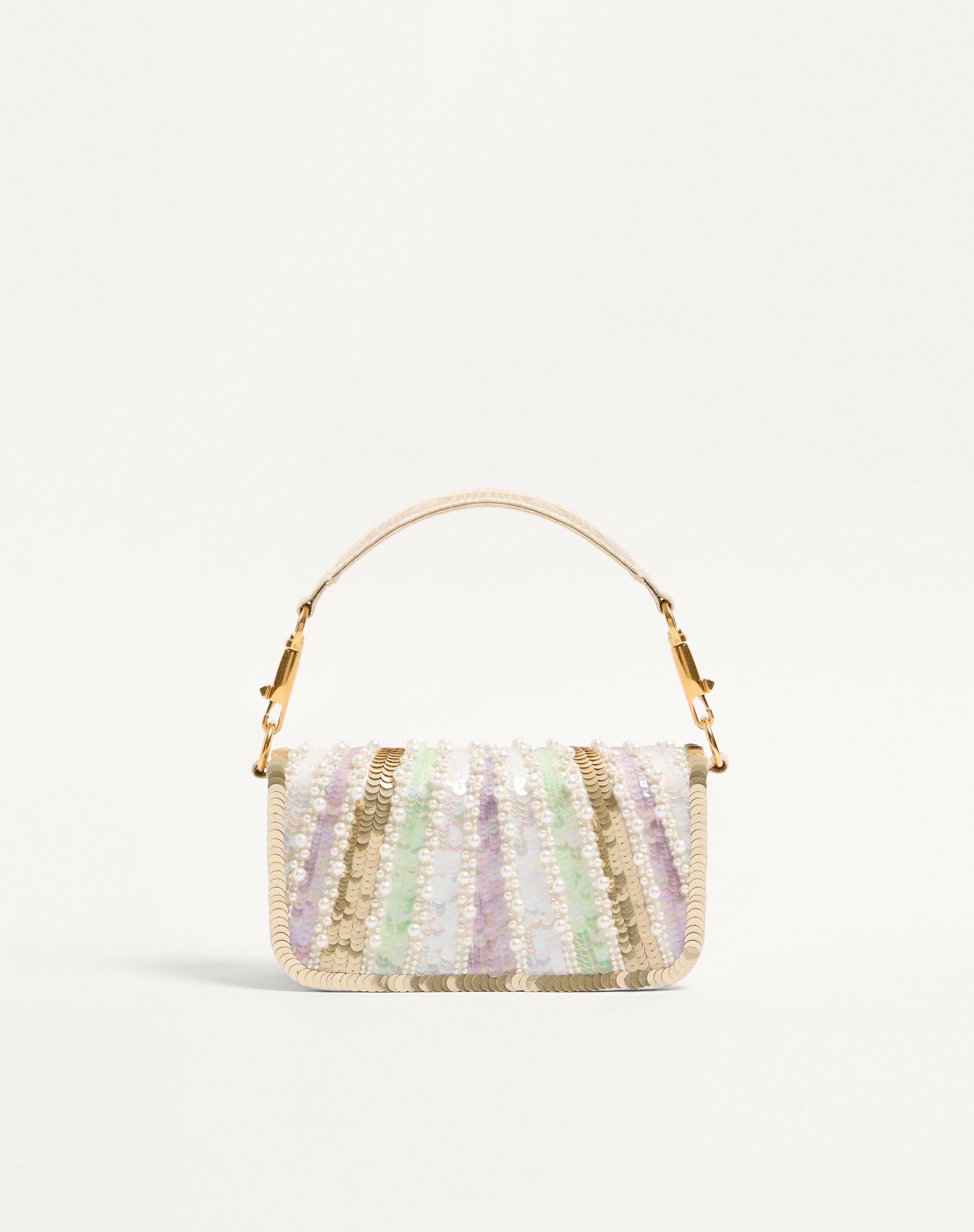 VALENTINO GARAVANI LOCÒ SMALL SHOULDER BAG EMBROIDERED WITH JEWEL LOGO - 4
