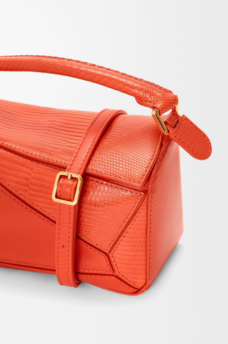 Mini Featherlight Puzzle bag in lizard and nappa lambskin 12