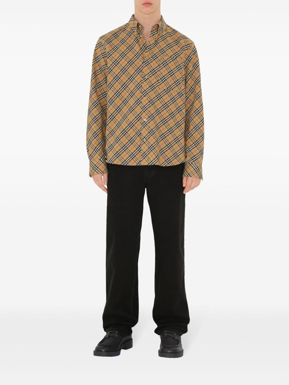 checked cotton shirt - 2