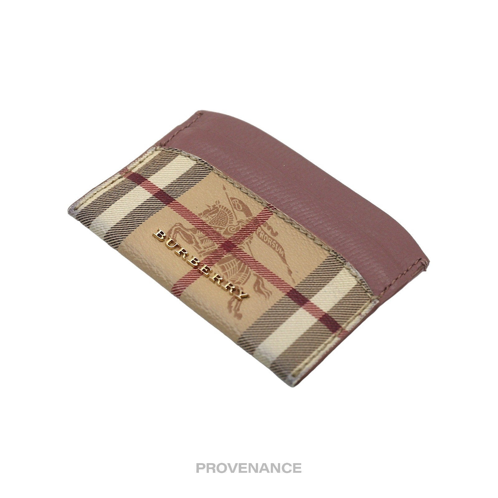 Burberry Card Holder Wallet - Haymarket Check Powder Pink - 4