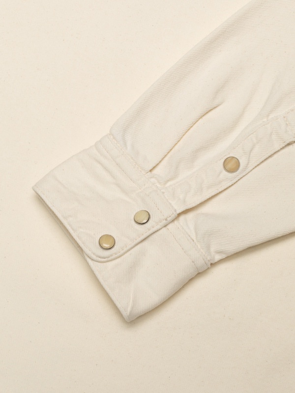 Lotta Western Denim Shirt Ivory - 5