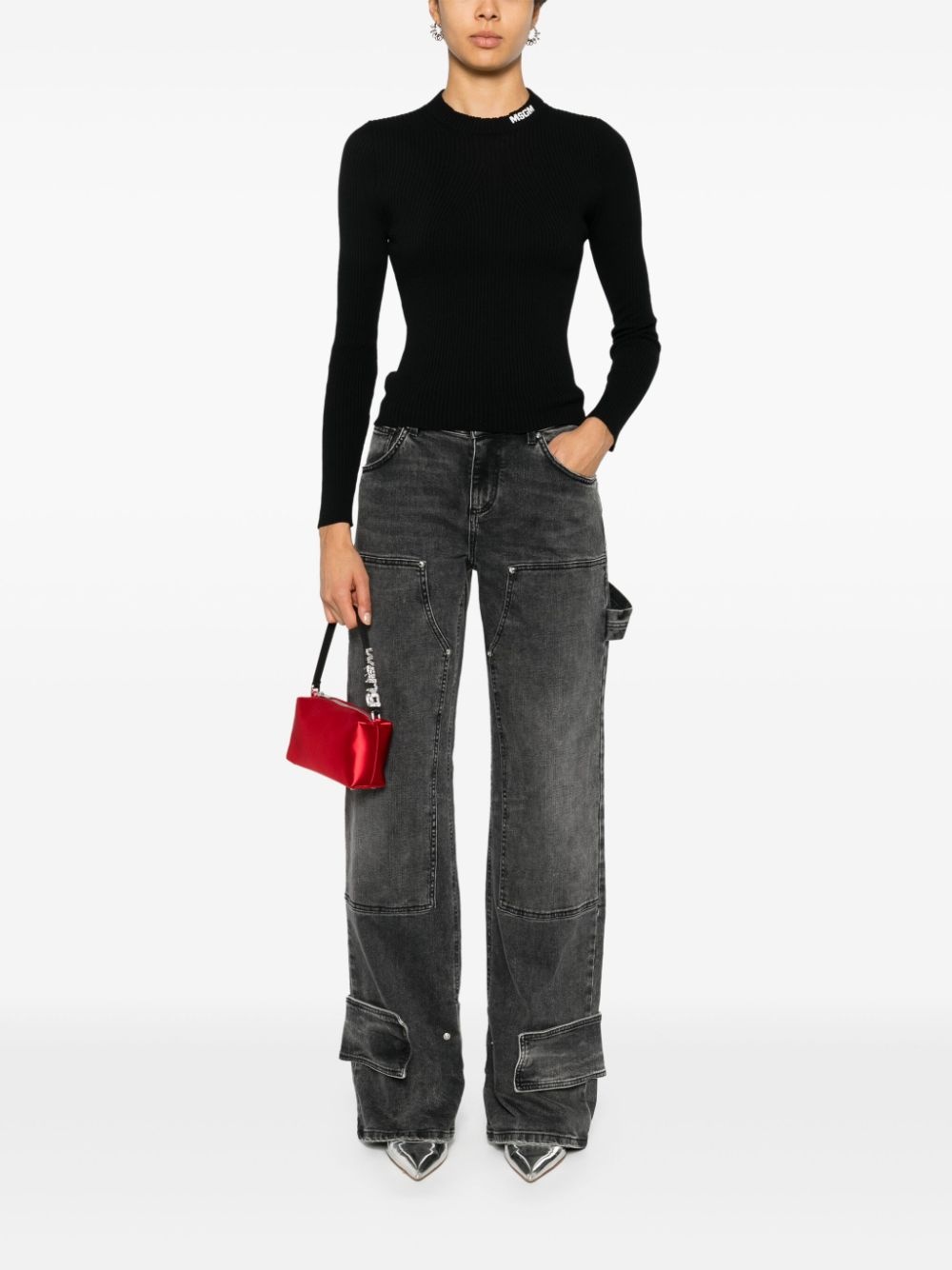 intarsia-logo sweater - 2