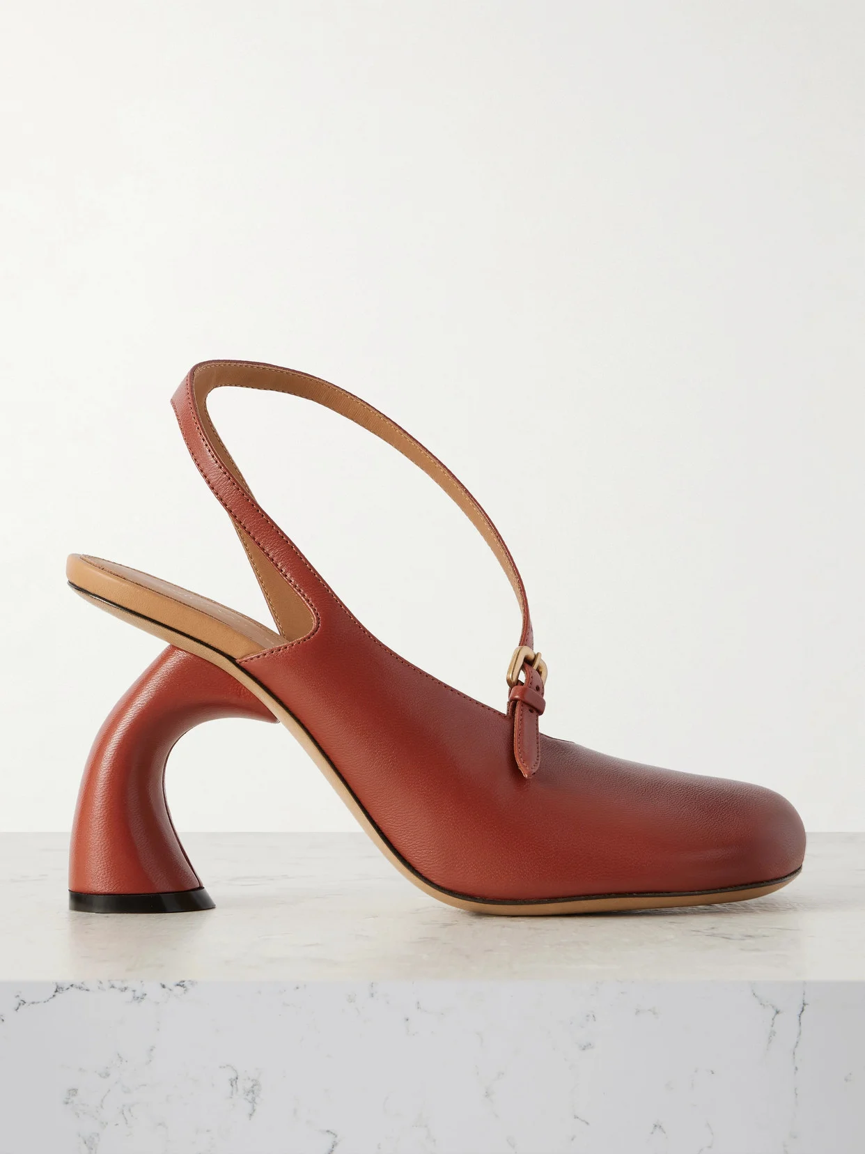 Leather Slingback Pumps - 1