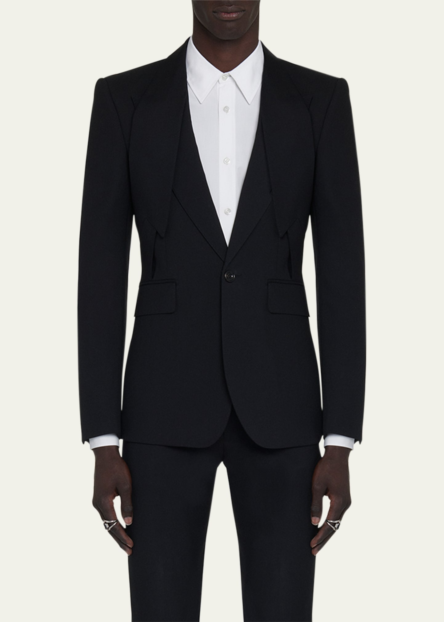Men's Lapel-Collar Sport Coat - 5