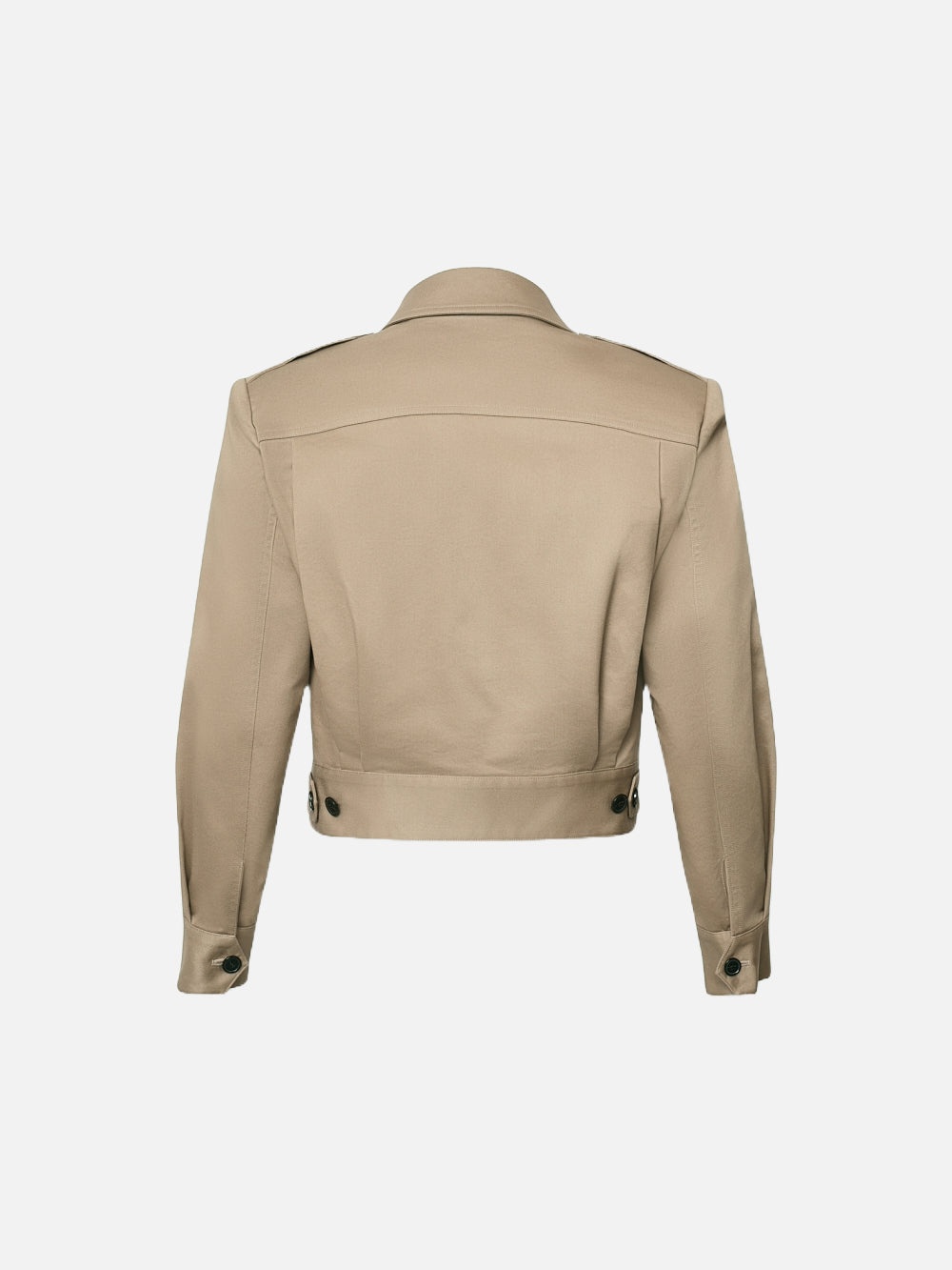 Cropped Jacket in Khaki Tan - 4