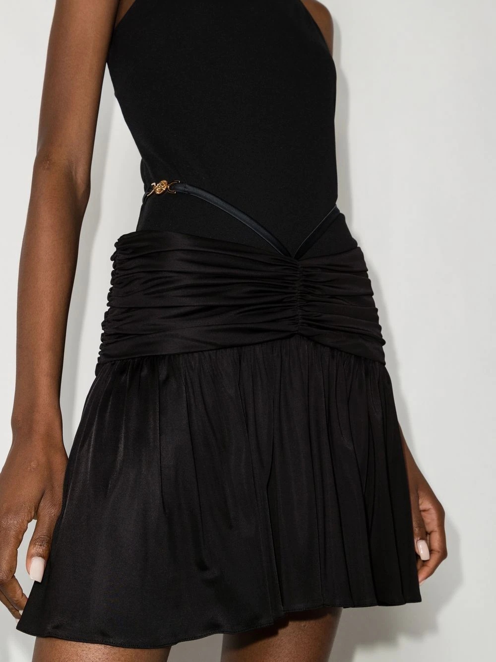 Medusa Head-detail ruched miniskirt - 4