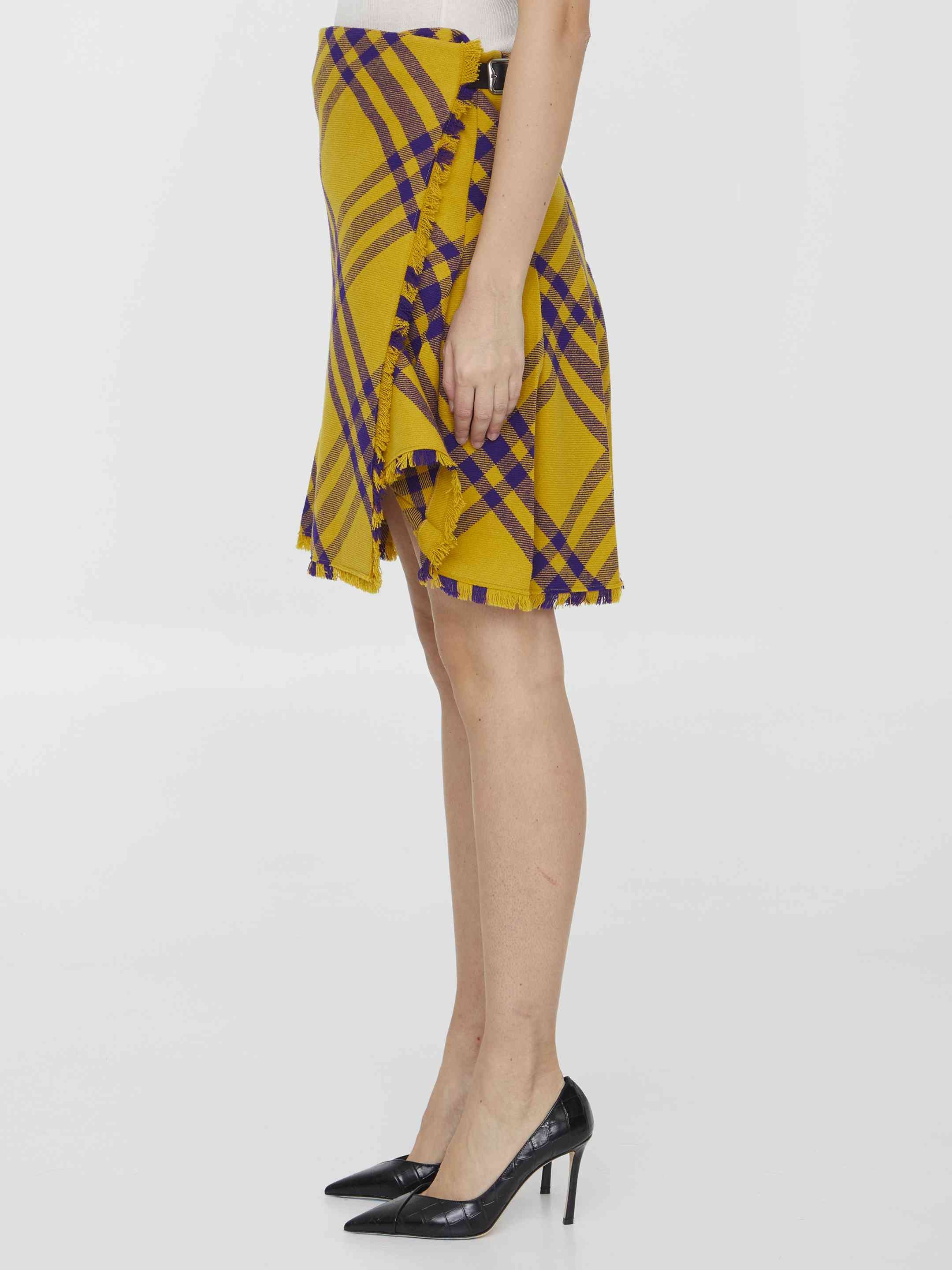 Burberry Women Check Wool Kilt - 3