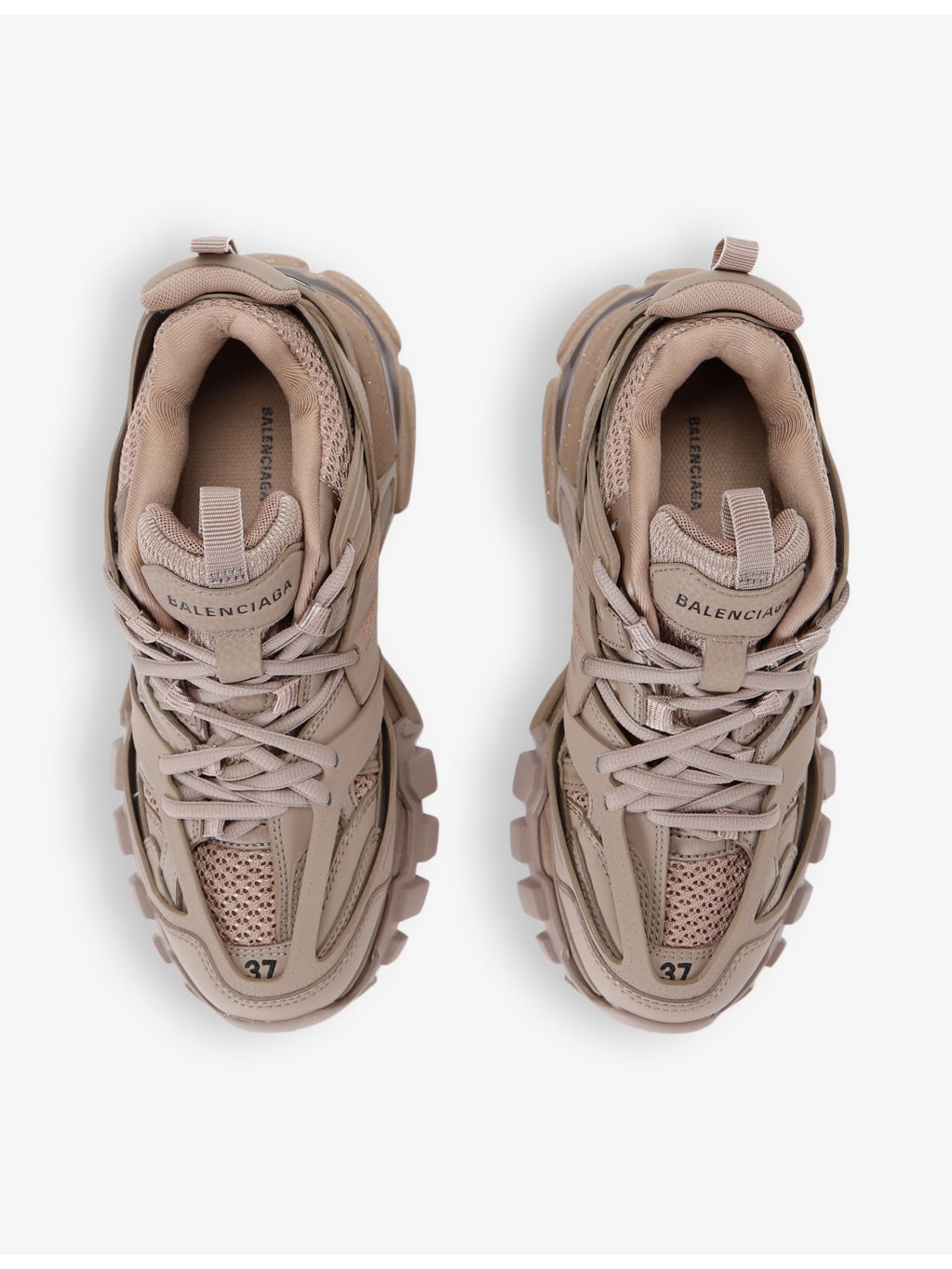 Track recycled-sole mesh and nylon trainers - 2