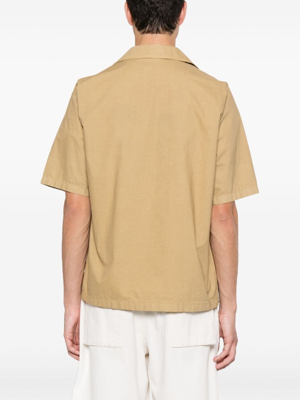 camp-collar cotton shirt - 4