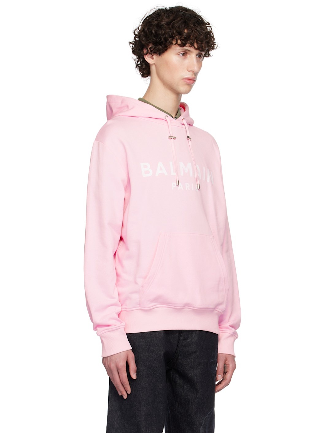 Pink Printed Logo Hoodie - 2