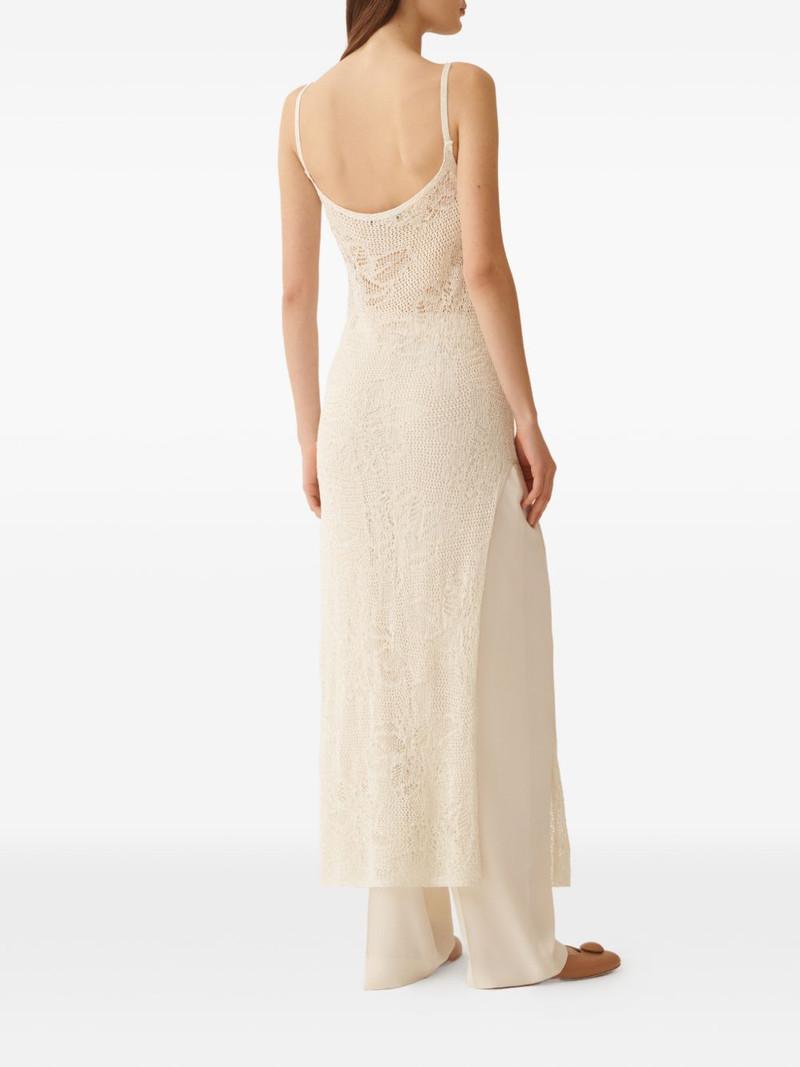 scoop-neck crocheted midi dress 4
