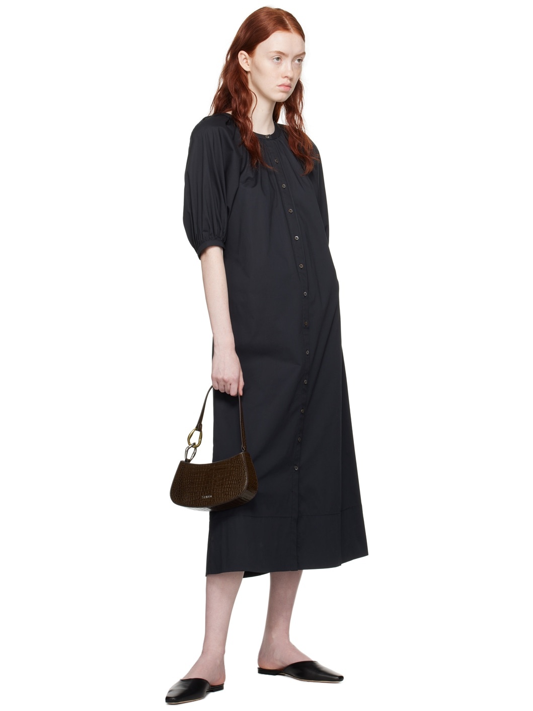 Black Vincent Midi Dress - 4