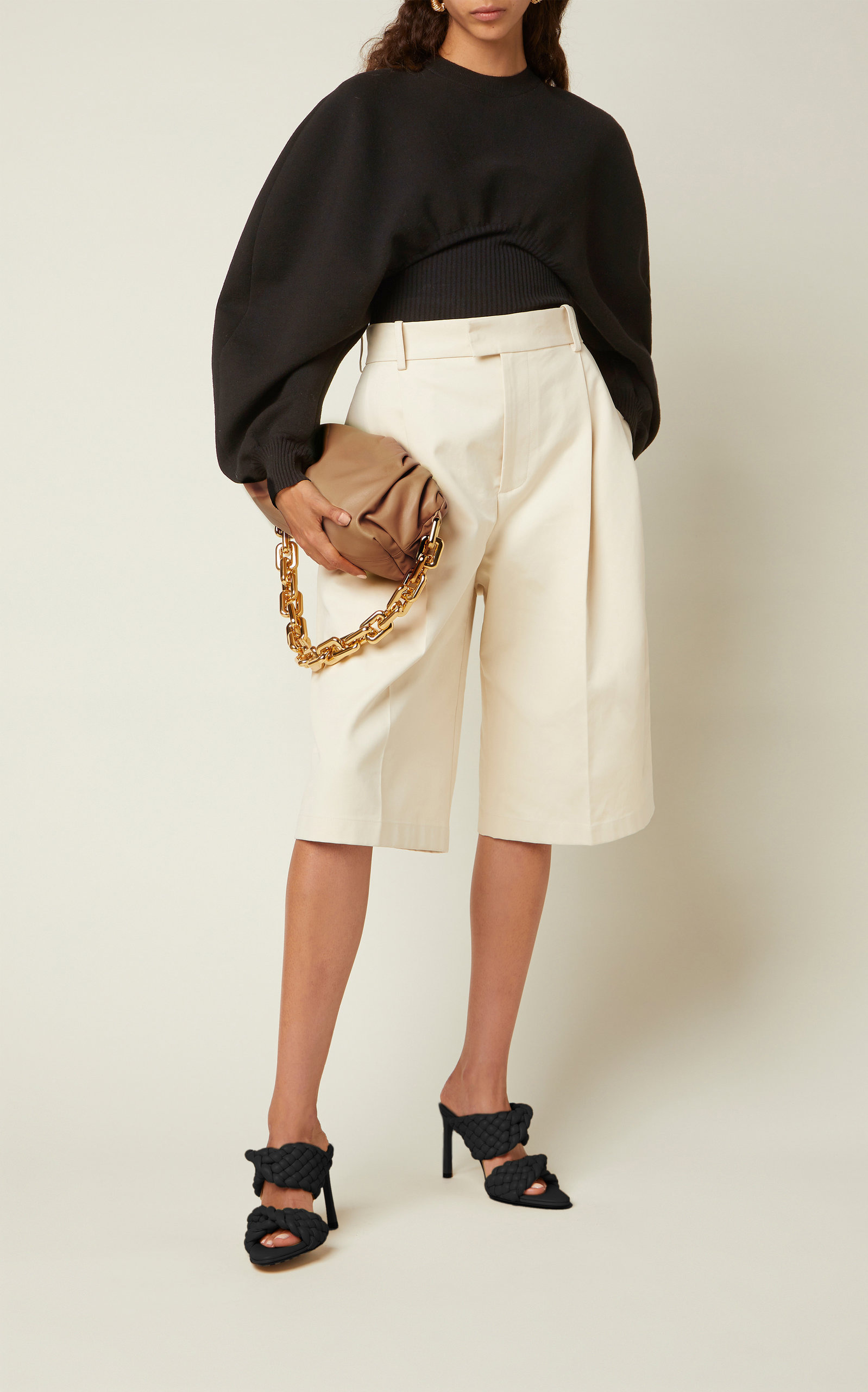 The Chain Pouch Leather Clutch brown - 2