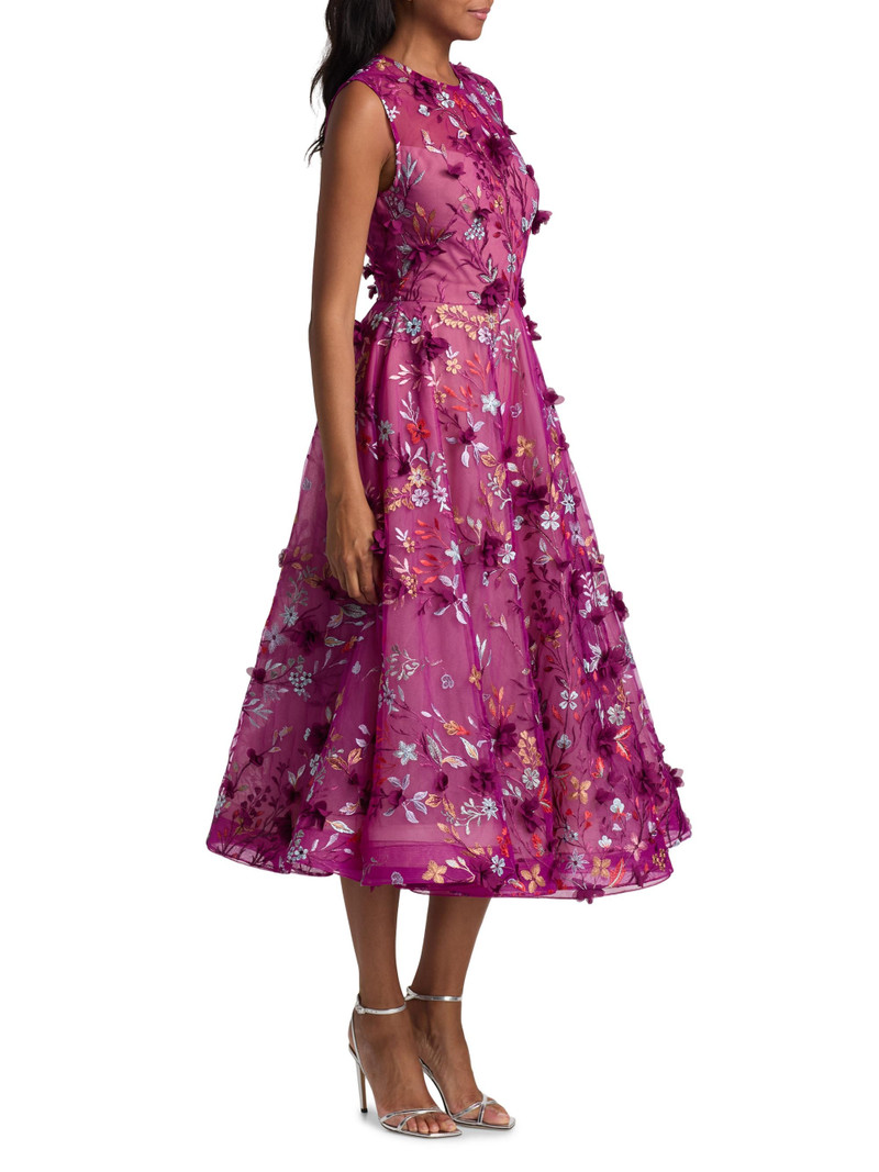 Women's Saba Floral-Embroidered Maxi Dress - Burgundy 4