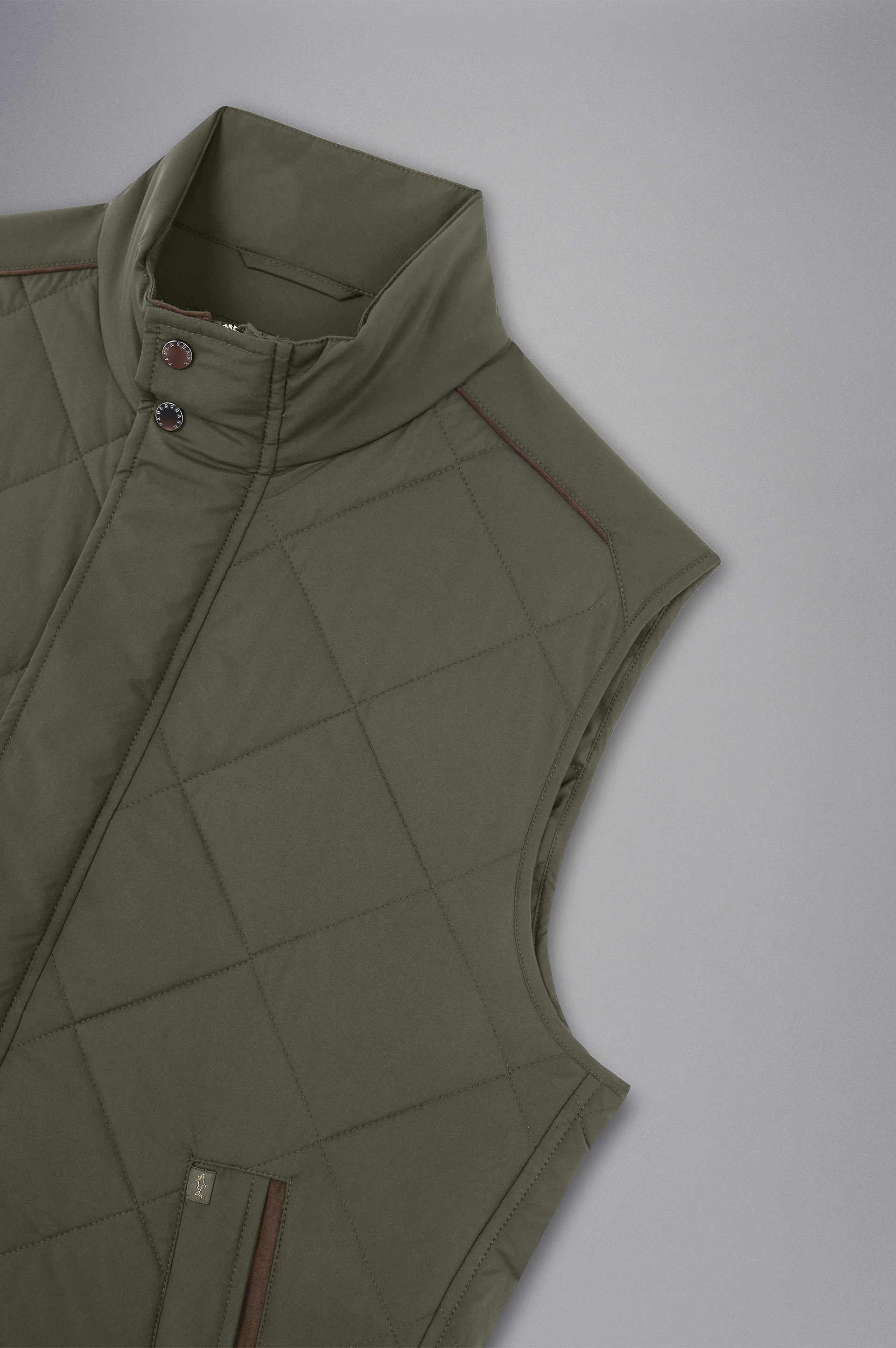 QUILTED VEST WITH ALCANTARA® DETAILS - 5