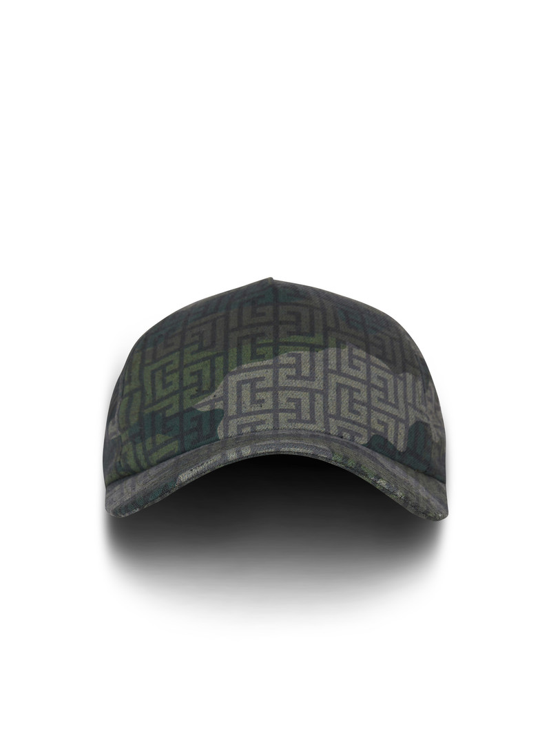 Monogrammed camouflage print baseball cap 1