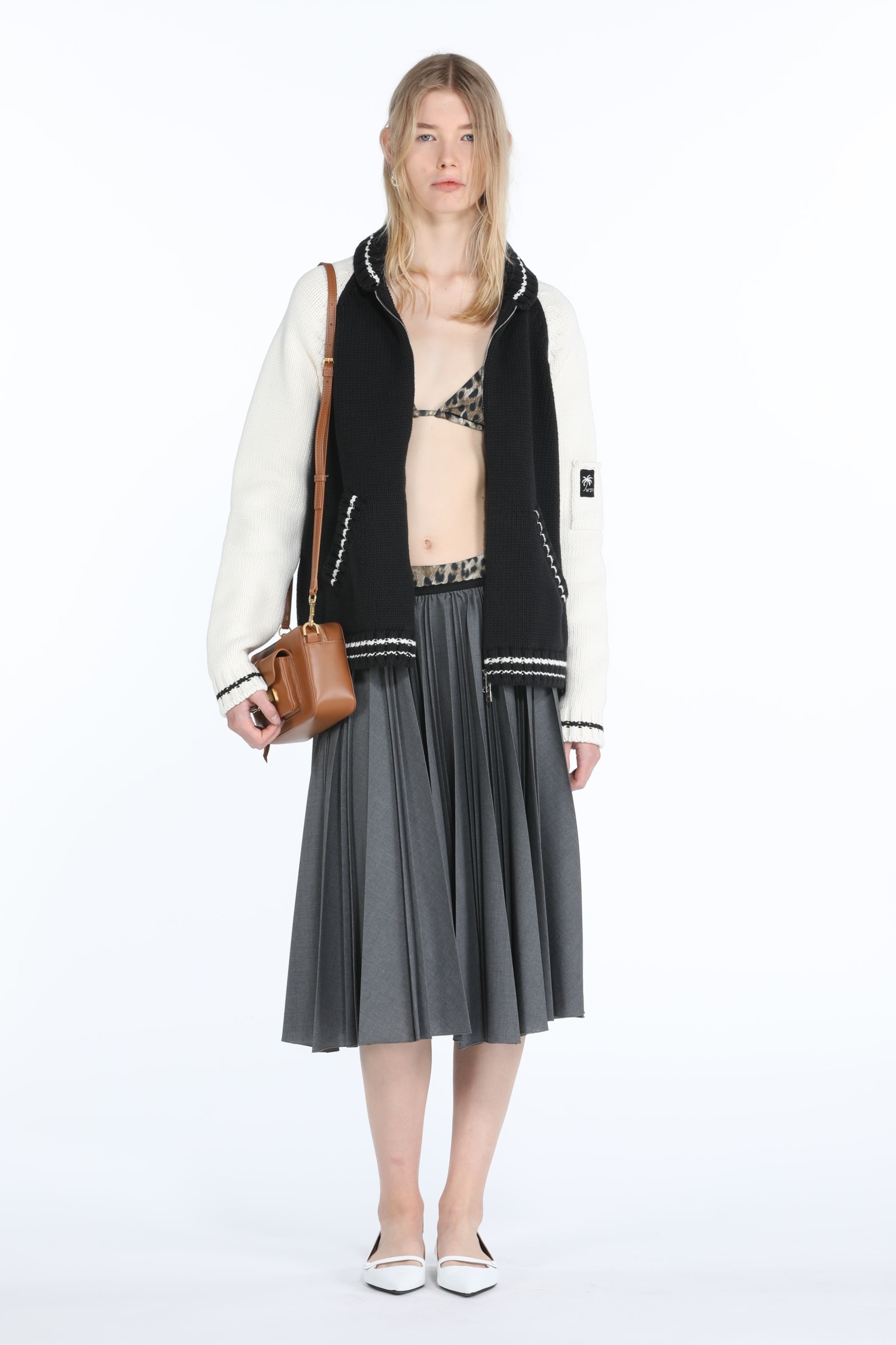 N°21 KNITTED BOMBER JACKET | numeroventuno | REVERSIBLE