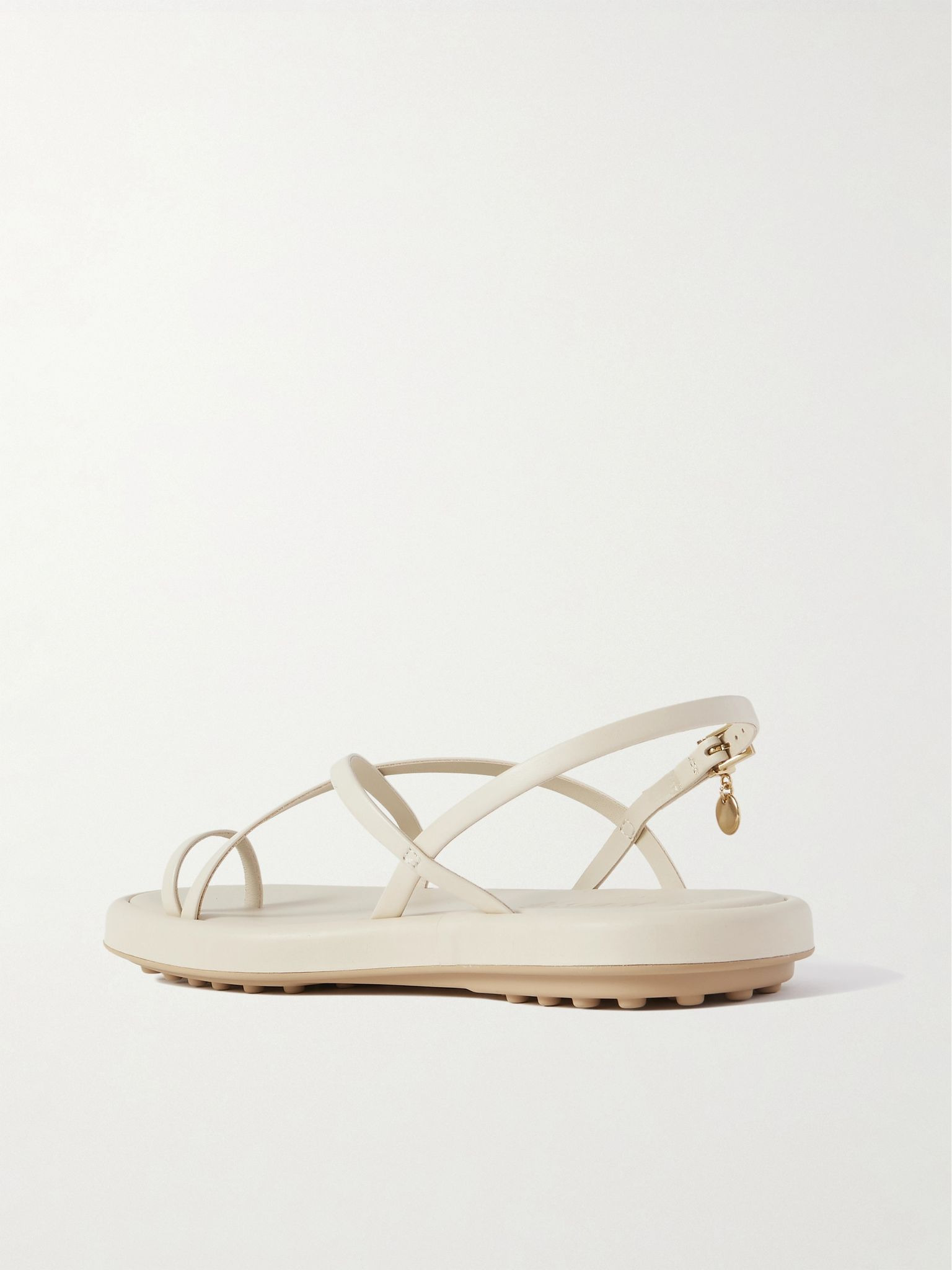 Leather sandals Cream - 3