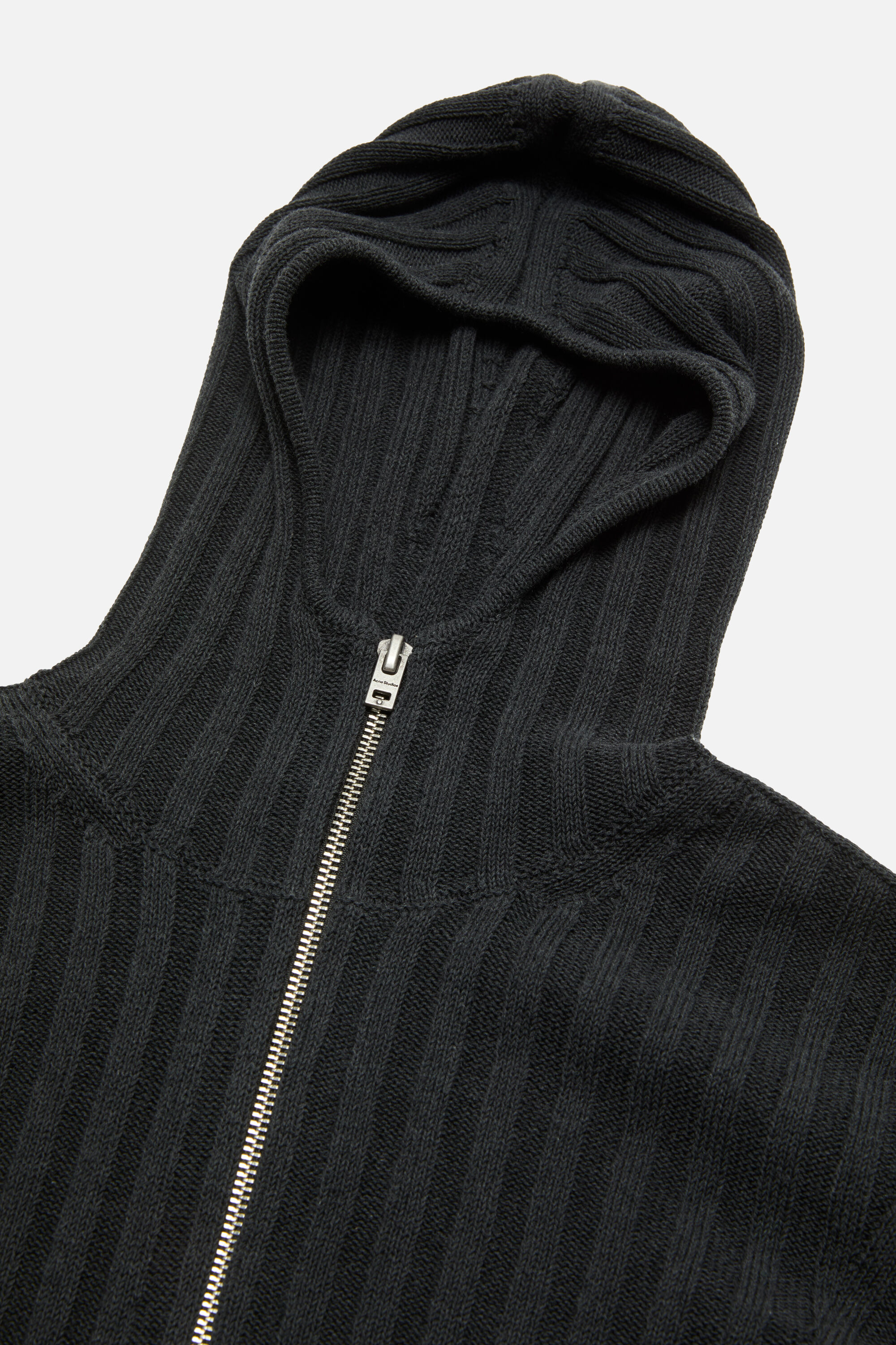 Zip-up hooded cardigan - Dark Grey Melange - 3