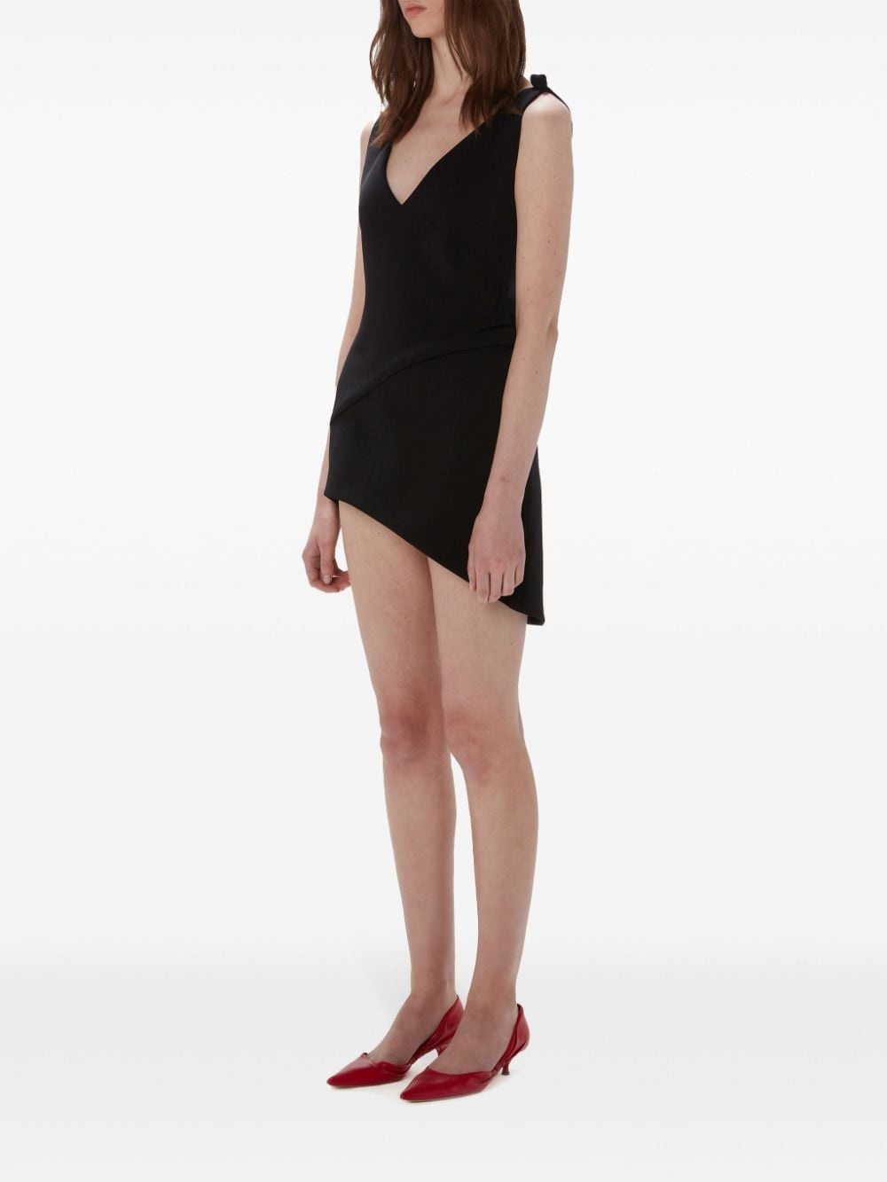 V-neck asymmetric dress - 4
