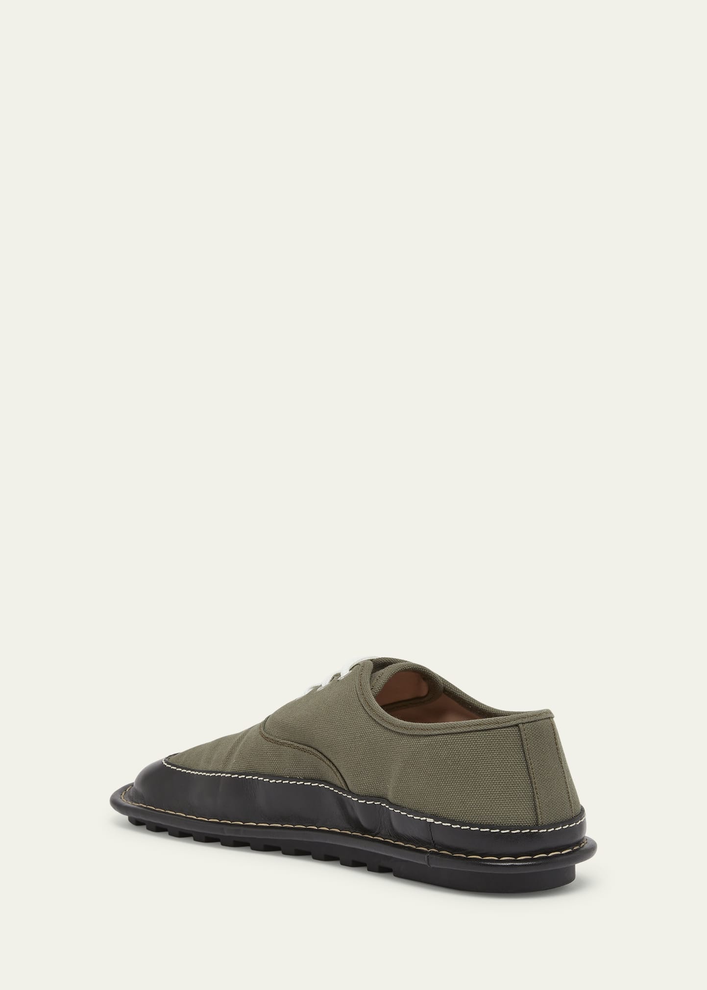 Men's Bay Canvas and Leather Low-Top Sneakers - 4