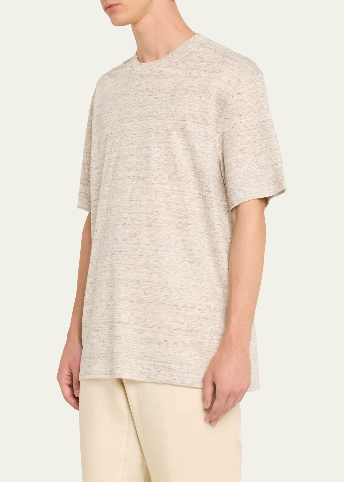 Men's Linen Crewneck T-Shirt - 4