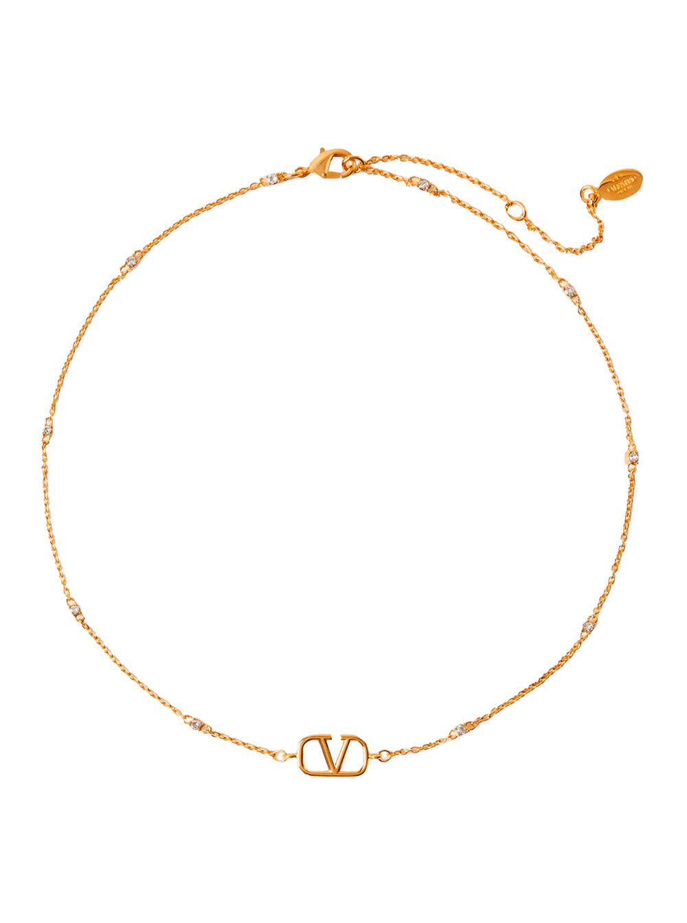 Valentino Garavani Women Necklace | Mini Vlogo Signature | Metallo/Strass - 1