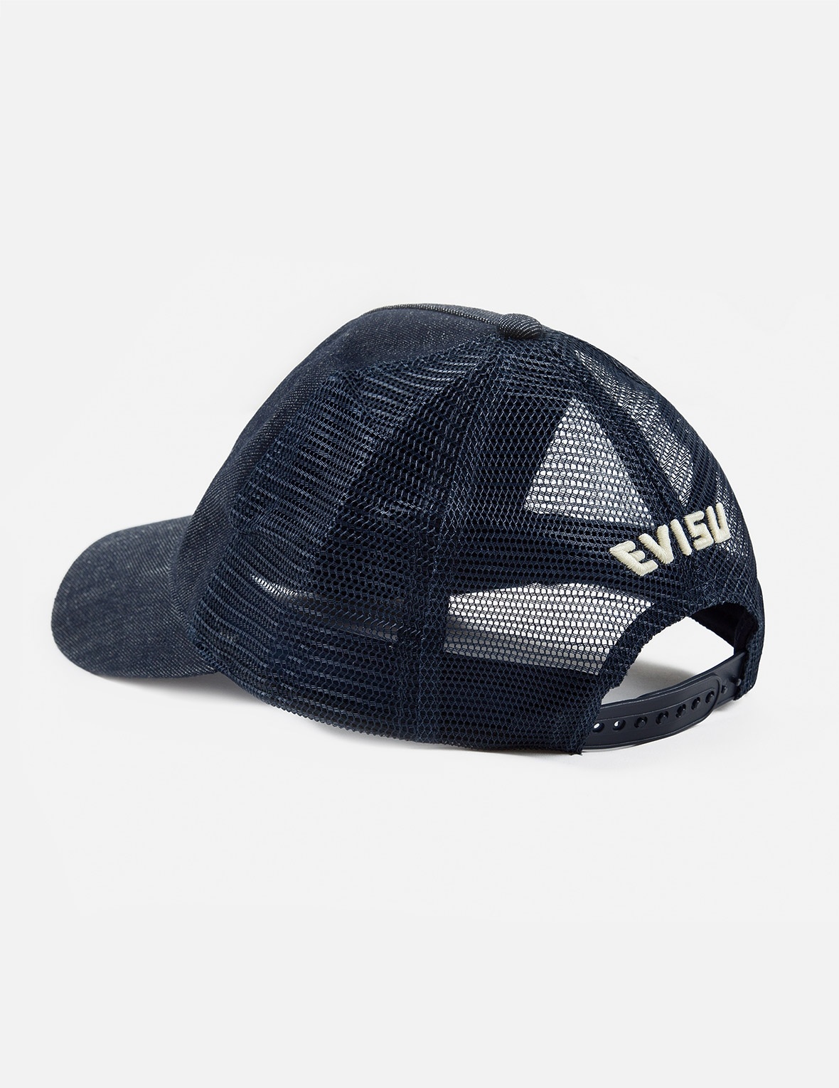 SEAGULL PRINT DENIM AND MESH TRUCKER HAT - 2