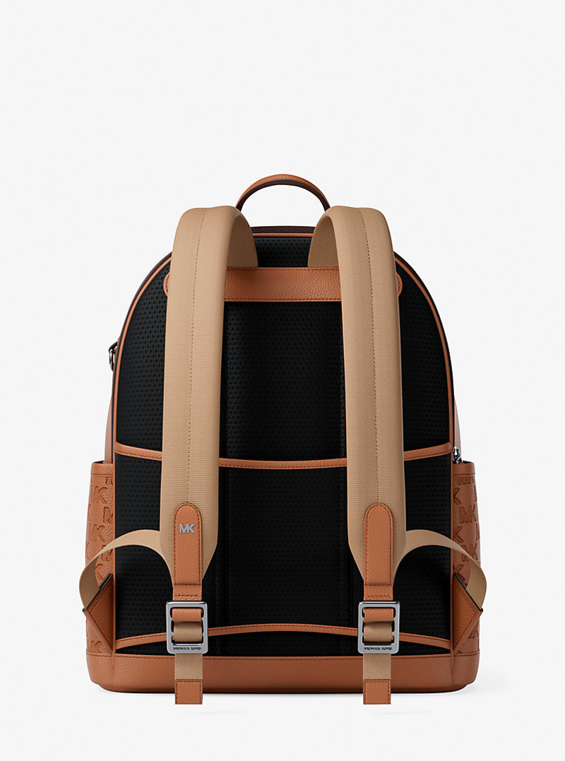 Jet Set Medium Logo Debossed Pebbled Leather Backpack 5