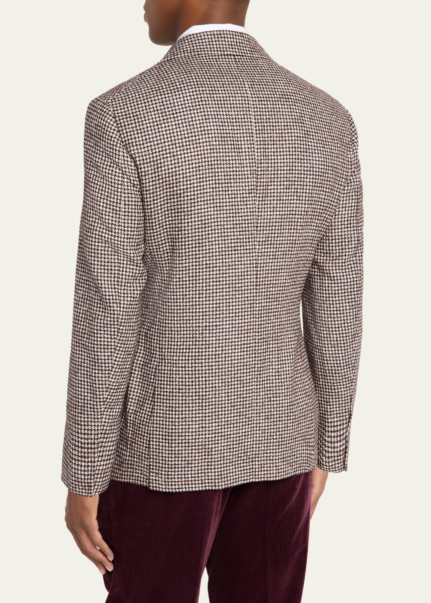 Men's Alpaca Wool Houndstooth Sport Coat - 3