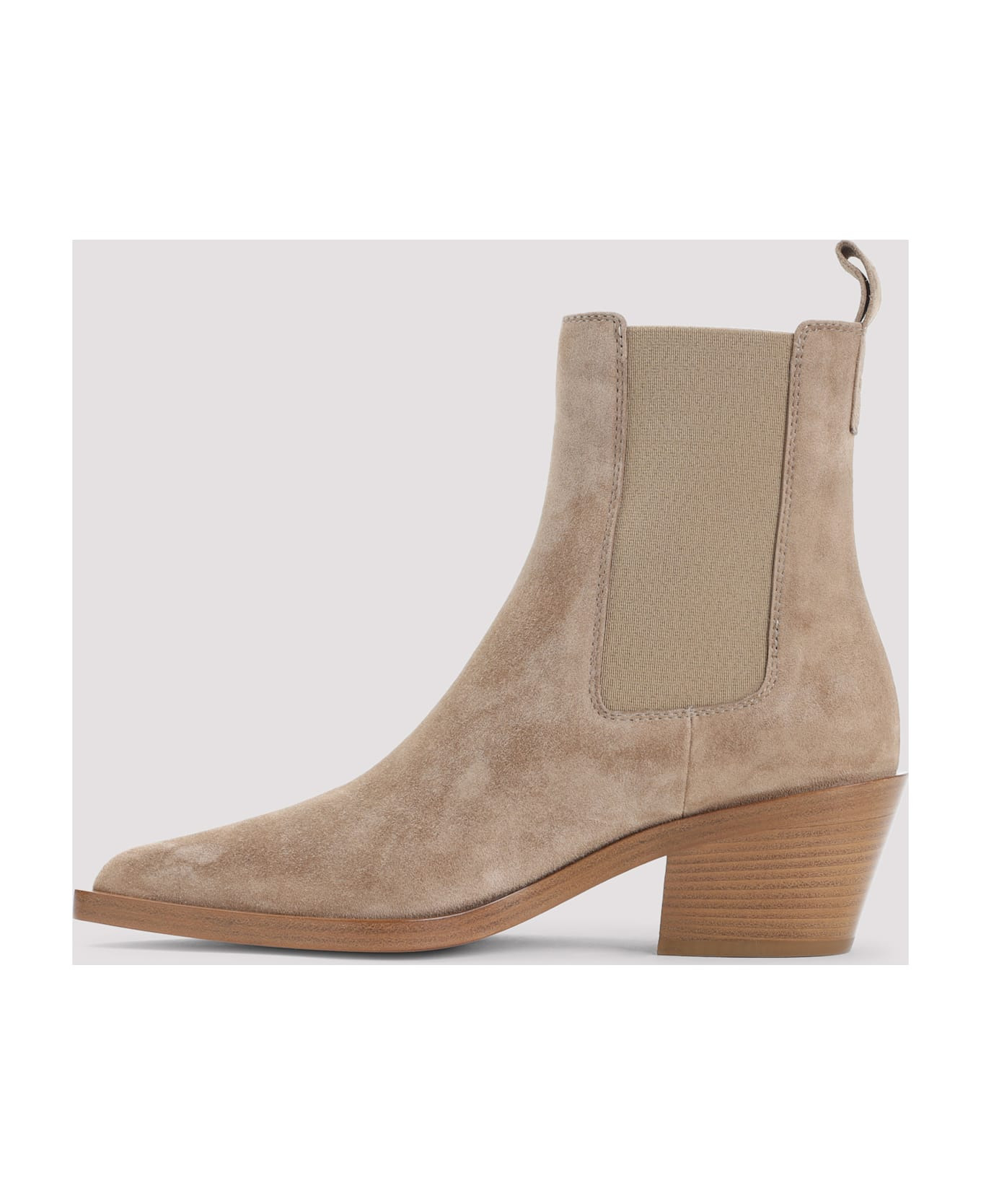 Suede Leather Ankle Boots - 4