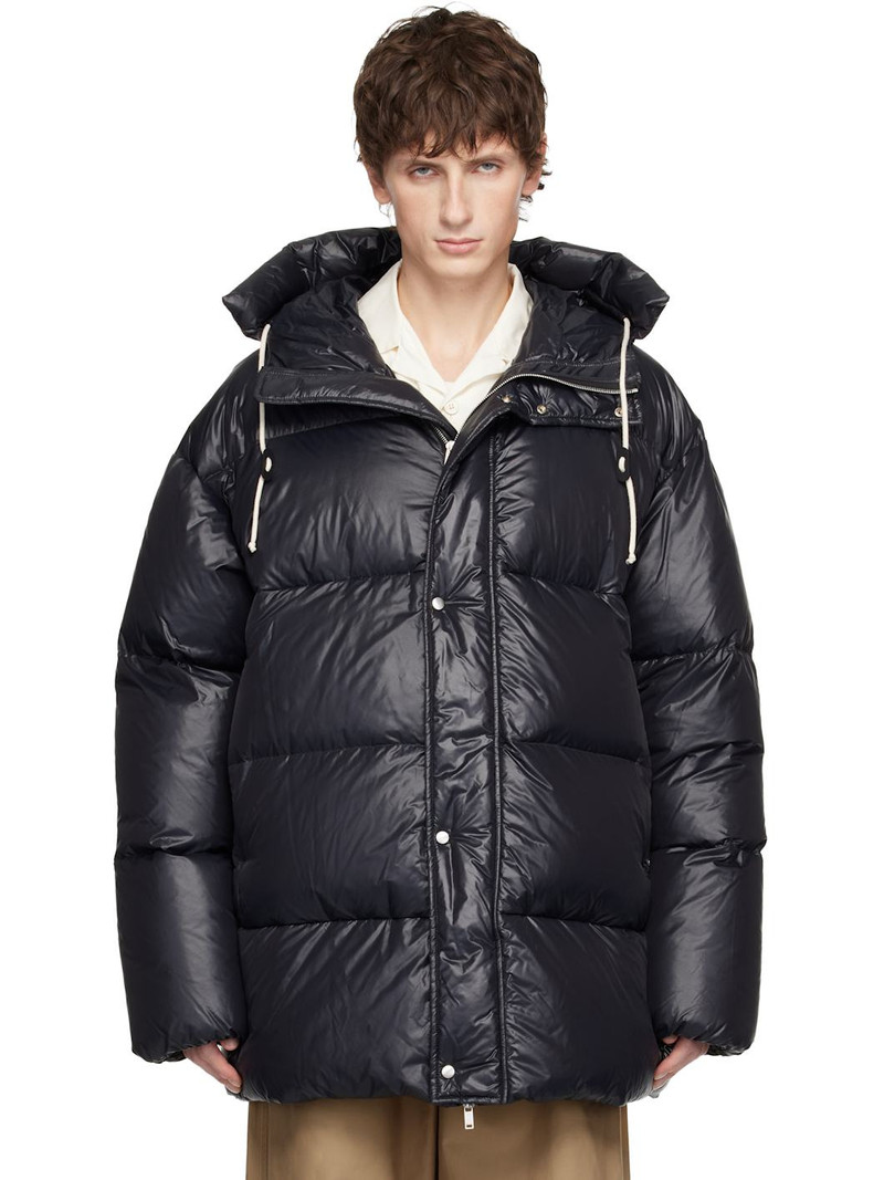 Black Hooded Down Jacket 1