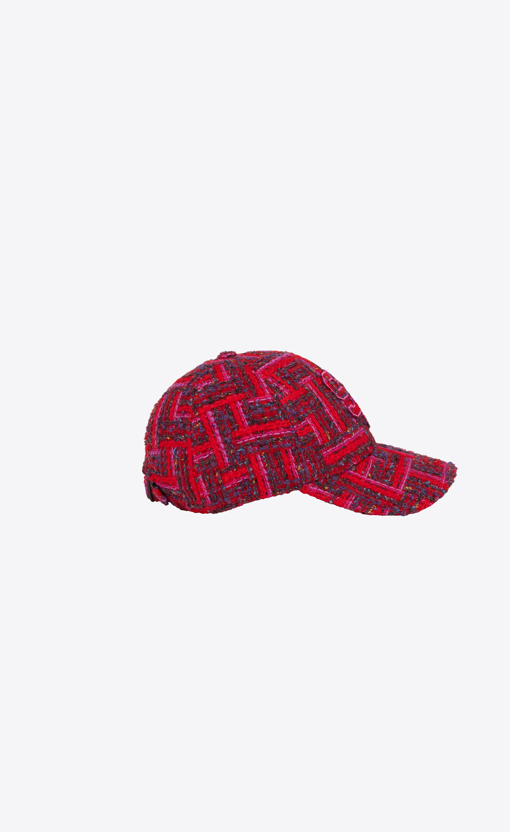 sl baseball cap in checked tweed wool - 3