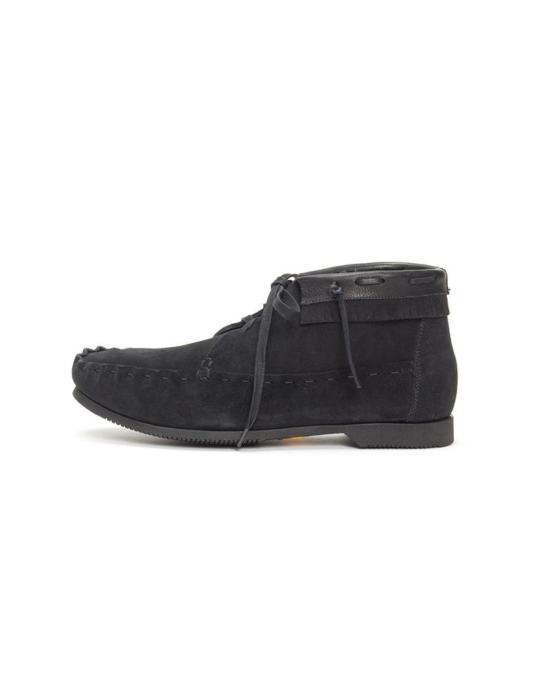 visvim NAKODA BOOTS MID-FOLK BLACK | REVERSIBLE
