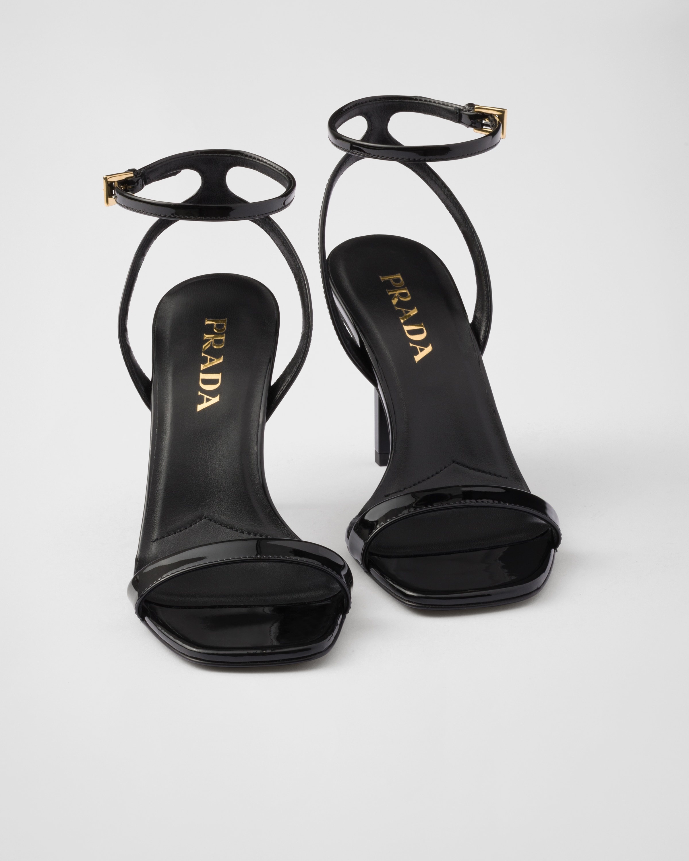 Patent leather high-heeled sandals - 5