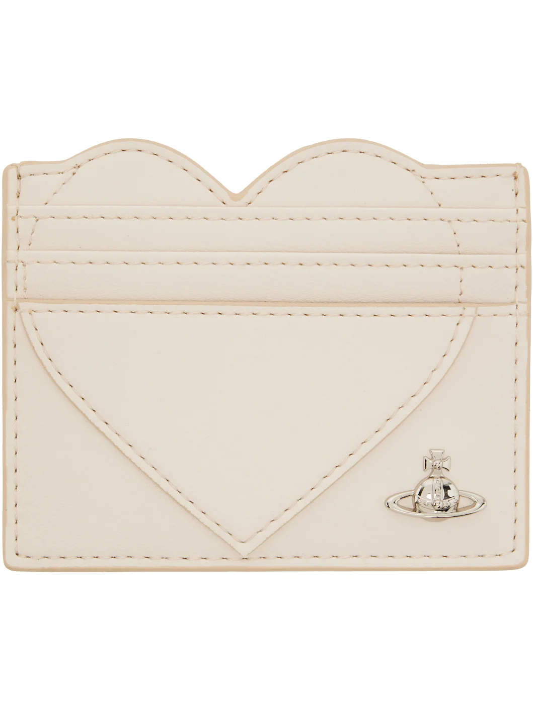 Off-White Heart Card Holder - 1