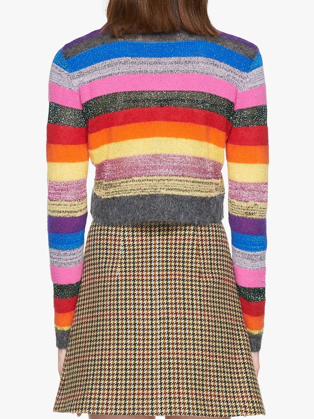 striped lamé jumper - 4