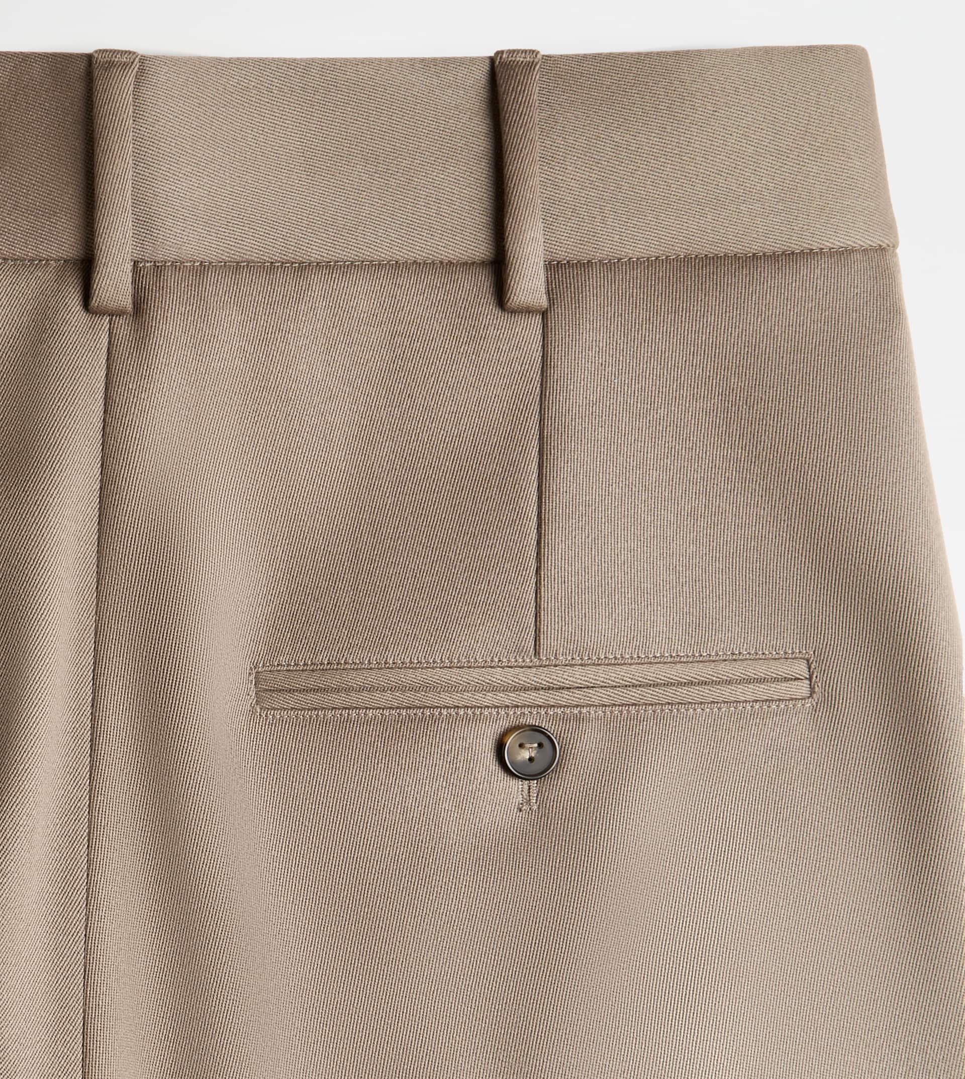 CARROT PANTS IN WOOL - BEIGE - 7