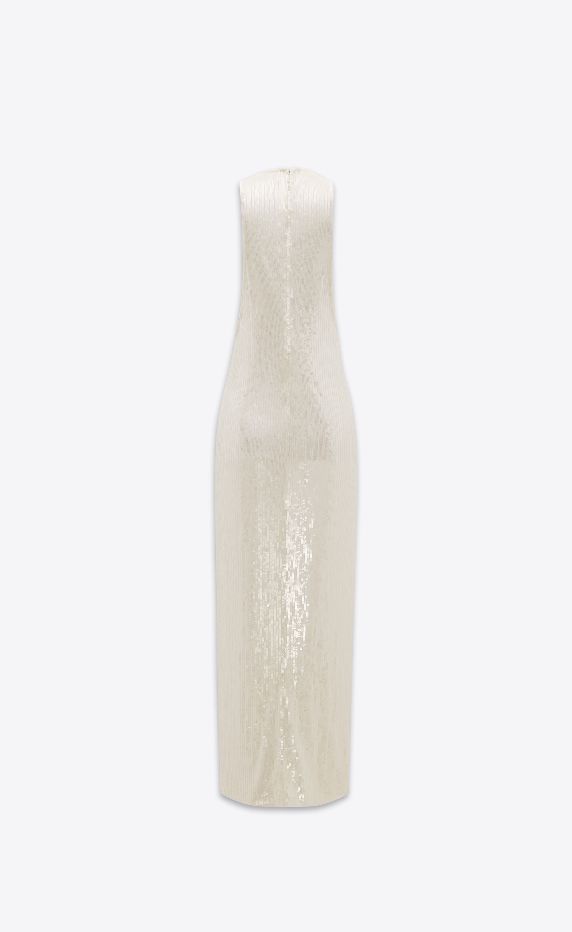 SAINT LAURENT long sequin dress in jersey | REVERSIBLE