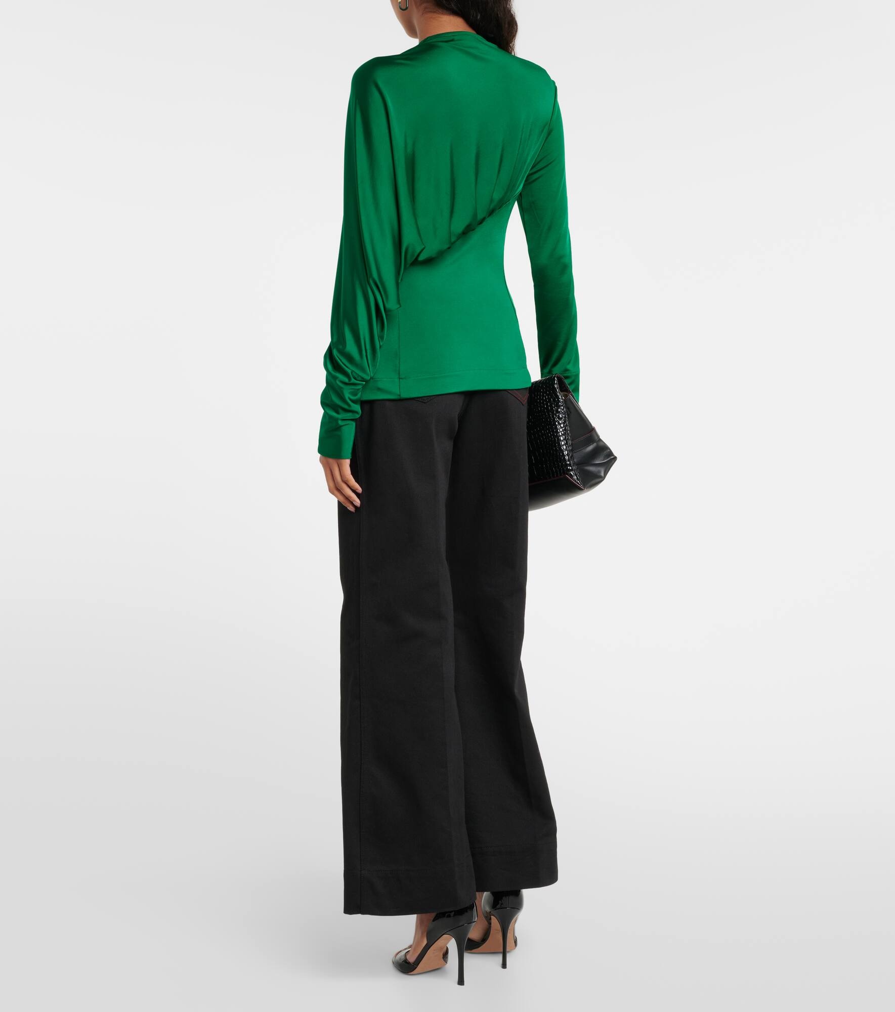 Gathered jersey top - 3