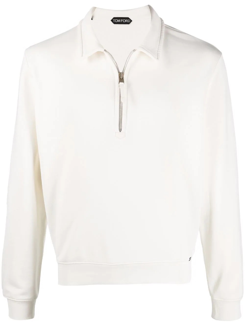 half-zip polo-collar sweatshirt - 1