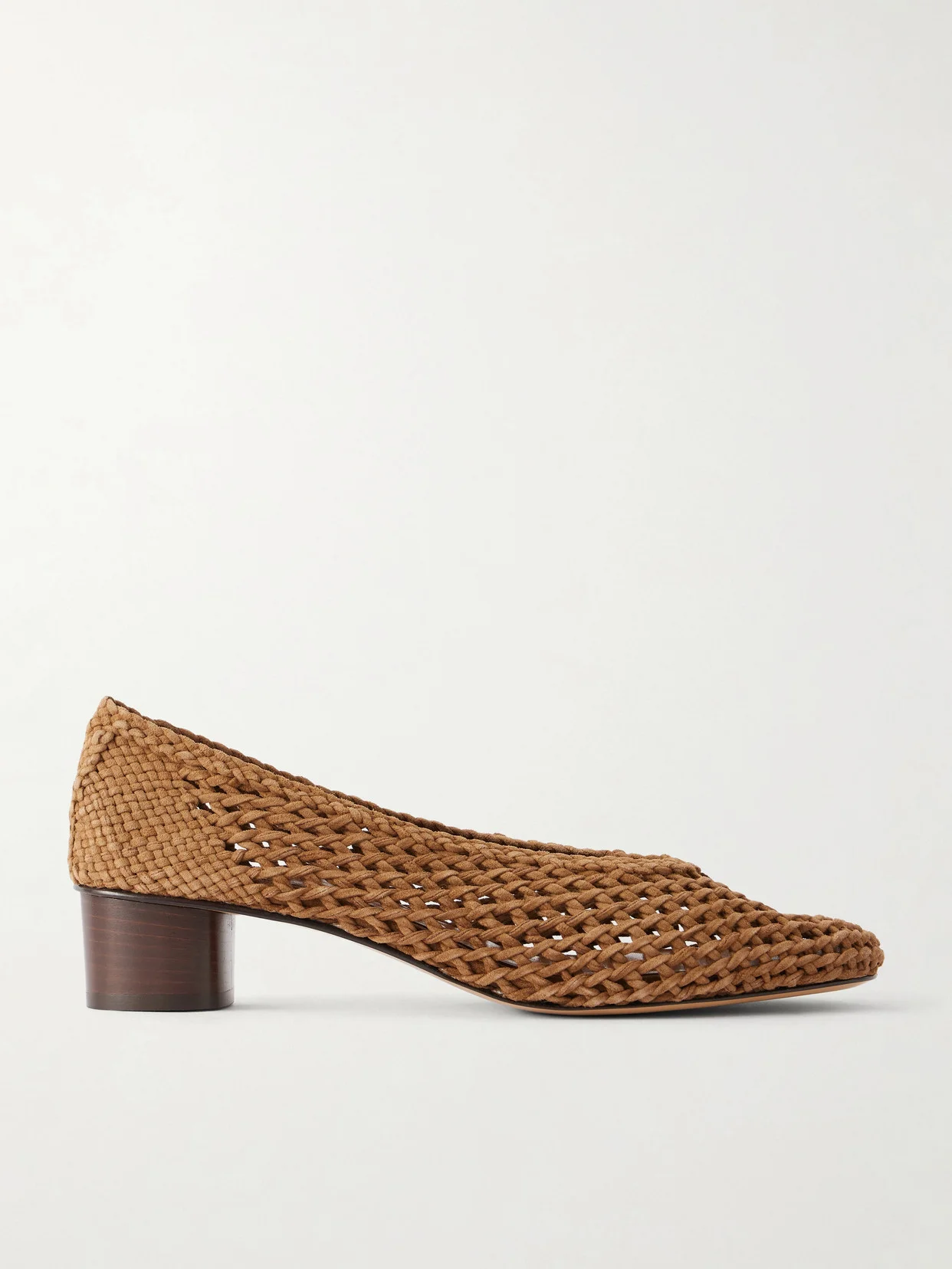 Woven Suede Pumps - 1