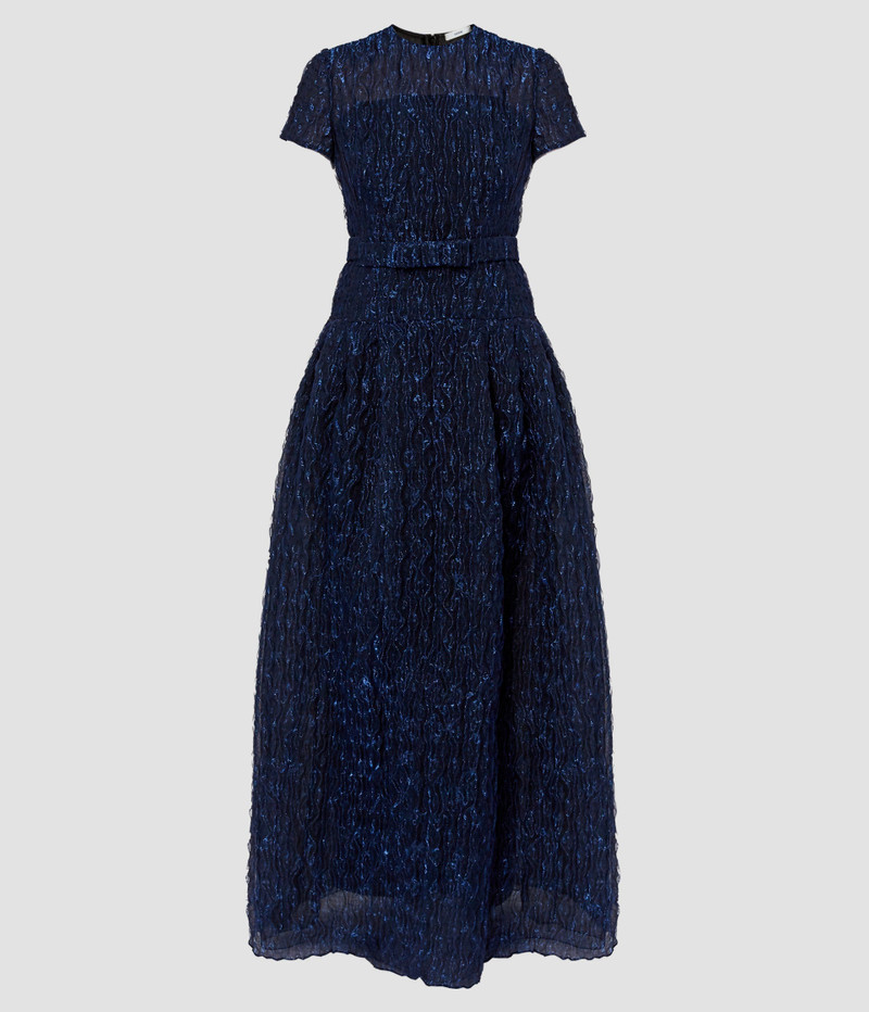 SHORT SLEEVE A-LINE EVENING GOWN 1