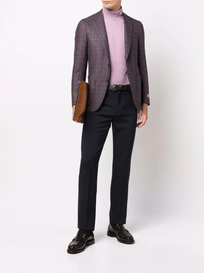 Canali single-breasted checked blazer outlook