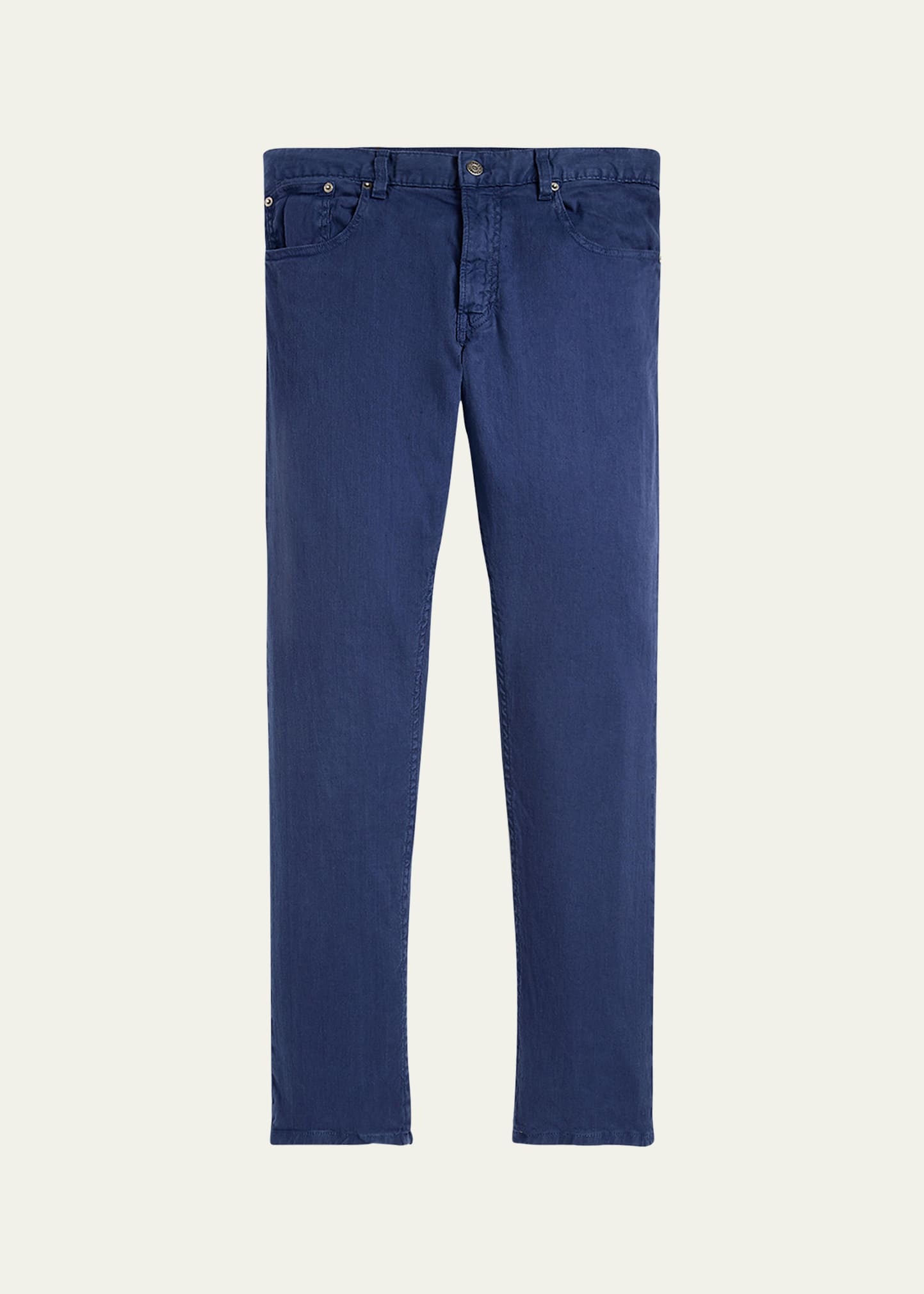 Men's Slim Stretch Linen and Cotton Jeans - 1