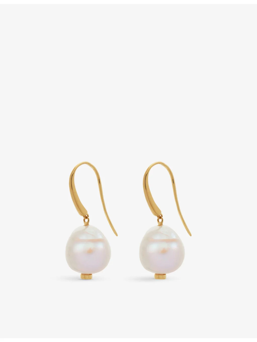 Nura Keshi 18ct yellow gold-plated vermeil sterling silver and pearl earrings - 1