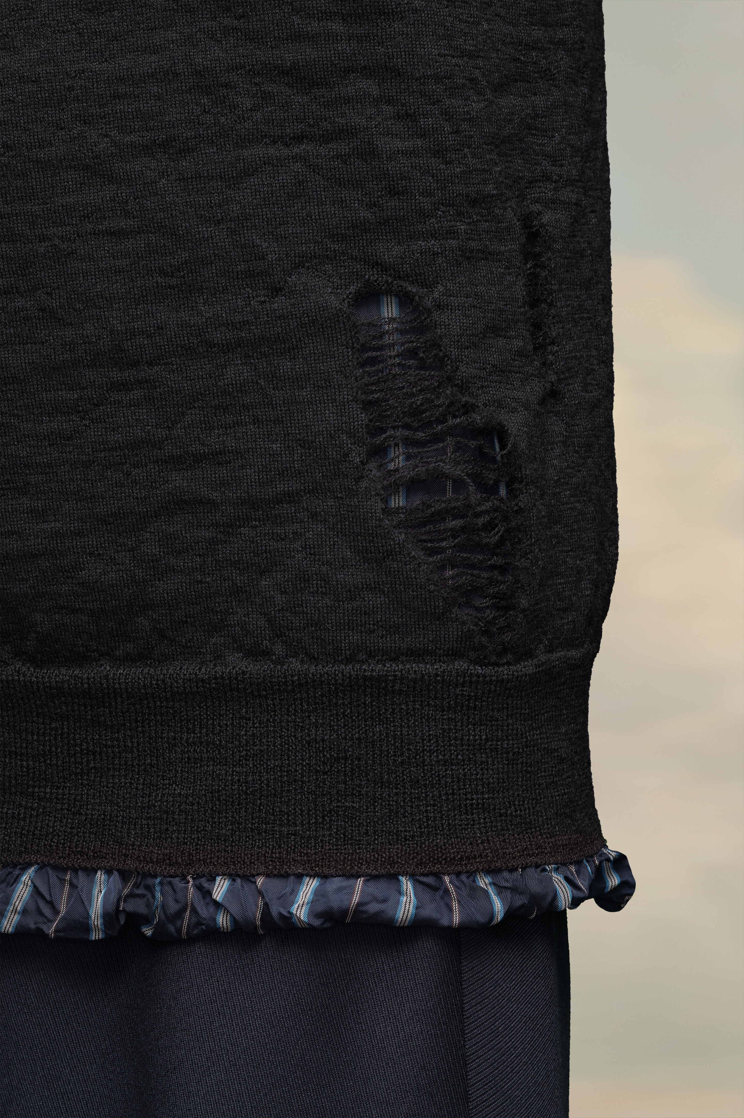 Distressed Sleeveless Sweater - 5