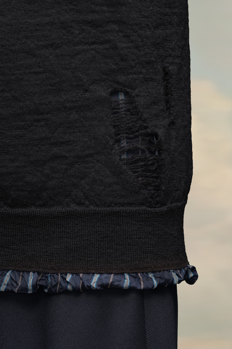 Distressed Sleeveless Sweater 5