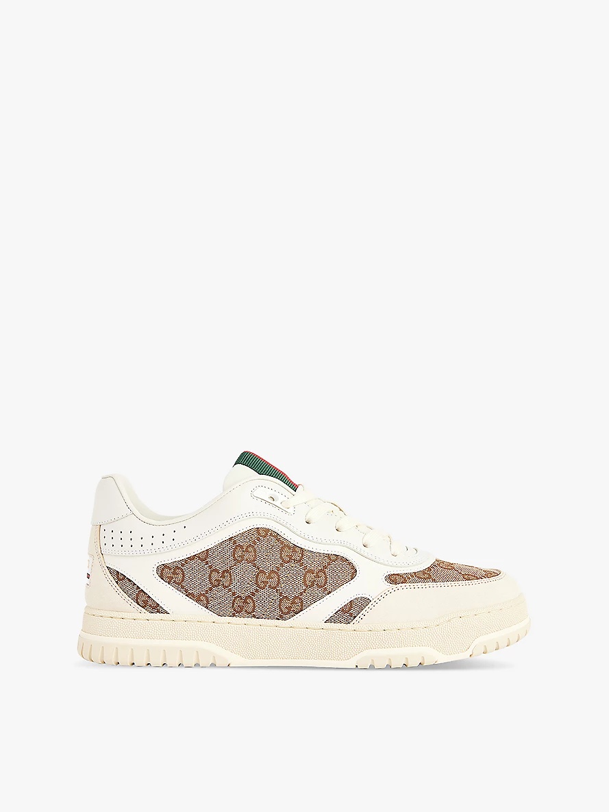 GUCCI Re Web leather low top trainers selfridges REVERSIBLE