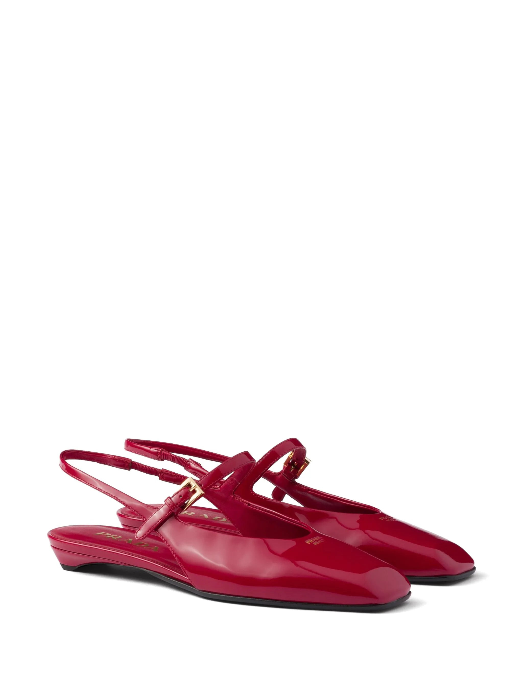leather slingback ballerina shoes - 2